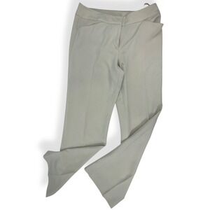Anne Klein Pants Womens Sz 8 Beige Straight Leg Career Work Zip Up Trousers